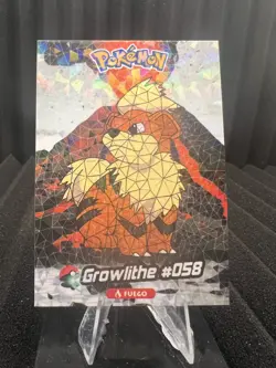 Growlithe #58 - Cracked Ice Holo - Crystal Collection 2024 - Pokemon Card - Image 1