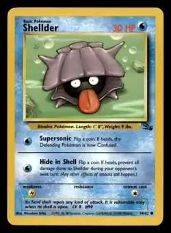 Shellder 54/62 Common Fossil WOTC Pokemon NM - Image 1