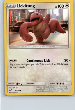 Pokemon TCG Lickitung 16/18 Detective Pikachu Holo NM - Image 1
