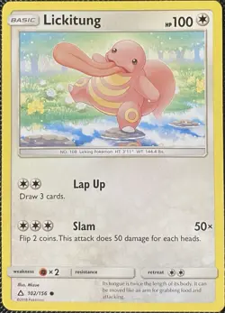 Lickitung 102/156 Sm-Ultra Prism Regular - Pokemon Card - Image 1