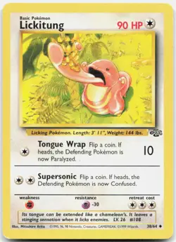 Pokemon TCG - Lickitung Unlimited Uncommon Jungle 38/64 MP - Image 1
