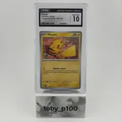 Pokemon Pikachu 051/162 TCG 051 Temporal Forces #051 - CGC 10 - Image 1