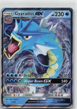 Pokemon Gyarados GX 16/68 Holo GX Rare Hidden Fates Holo LP - MP - Image 1