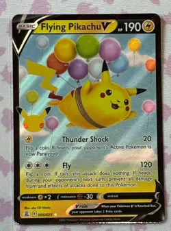 Pokemon TCG Flying Pikachu V Celebrations Holo Ultra Rare Card 006/025 NM - Image 1