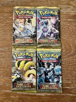 Pokemon Sealed 4nBooster Pack NEXT DESTINIES Black & White Rare ART SET - Image 1