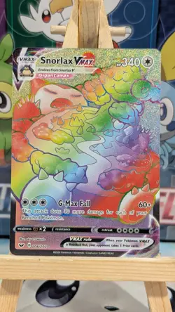 Pokemon Snorlax VMAX 206/202 Sword & Shield Secret Rare Full Art Holo - Image 1