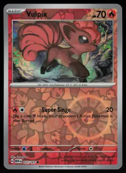 VULPIX 037/165 COMMON 151 POKEMON REVERSE HOLO NM/M - Image 1