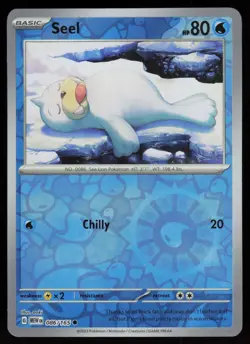 SEEL 086/165 COMMON 151 POKEMON REVERSE HOLO NM/M - Image 1