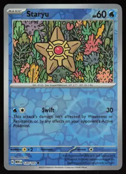 STARYU 120/165 COMMON 151 POKEMON REVERSE HOLO NM/M - Image 1