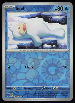 SEEL 086/165 COMMON 151 POKEMON REVERSE HOLO NM/M - Image 1