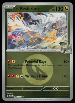 N'S RESHIRAM (ENERGY SYMBOL PATTERN) 154/217 ME: ASCENDED HEROES POKEMON NM/M - Image 1