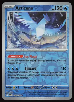 ARTICUNO 144/165 RARE 151 POKEMON REVERSE HOLO NM/M - Image 1