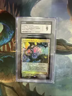 Forbidden Orchard X1 Mtg Foil Zendikar Expeditions Nm/Mint CGC Graded 9 - Image 1