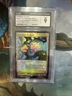 Forbidden Orchard X1 Mtg Foil Zendikar Expeditions Nm/Mint CGC Graded 9 - Image 4