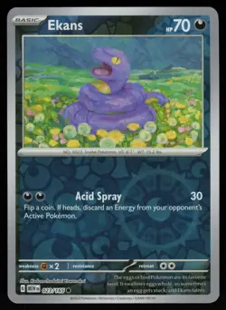 EKANS 023/165 COMMON 151 POKEMON REVERSE HOLO NM/M - Image 1