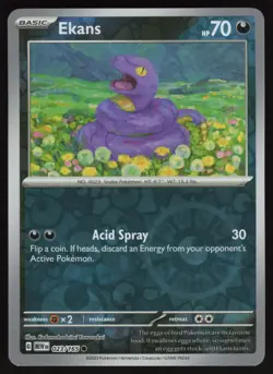 EKANS 023/165 COMMON 151 POKEMON REVERSE HOLO NM/M - Image 1