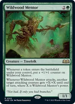 Wildwood Mentor -Foil Near Mint MTG Wilds of Eldraine - Image 1