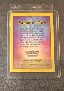 Ancient Mew SEALED Pokemon 2000 Movie Promo Holo Card - RARE - Image 1