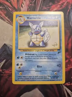 Gold W Wartortle 63/130 Base Set 2 WoTC Magazine Promo Pokemon Card Rare MP - Image 1