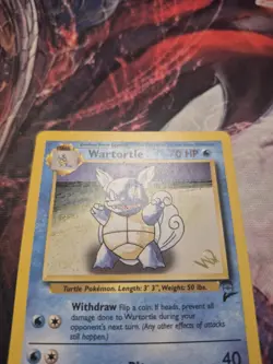 Gold W Wartortle 63/130 Base Set 2 WoTC Magazine Promo Pokemon Card Rare MP - Image 2