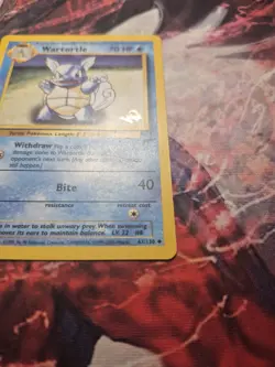 Gold W Wartortle 63/130 Base Set 2 WoTC Magazine Promo Pokemon Card Rare MP - Image 3