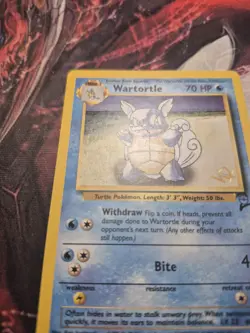 Gold W Wartortle 63/130 Base Set 2 WoTC Magazine Promo Pokemon Card Rare MP - Image 4