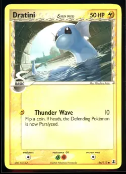 2005 EX - Delta Species Dratini Non Holo Pokemon Card #66 - Image 1