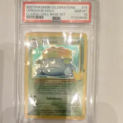 Pokemon 2021 Celebrations Classic Collection Venusaur #15/102 Holo PSA 10 - Image 1