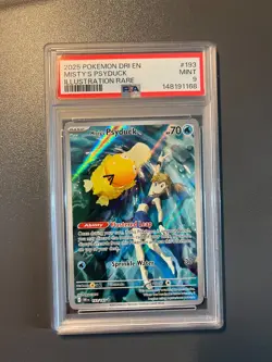 PSA 9 Mint - Misty's Psyduck #193 Pokemon Destined Rivals - Image 1