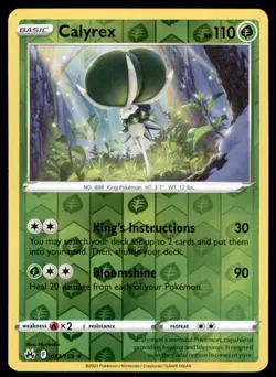 Calyrex 017/159 Holo Rare Crown Zenith Pokemon Reverse Holo Near Mint - Image 1