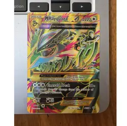 M Rayquaza EX Ultra Rare Full Art Holo 98/98 XY Ancient Origins Pokemon Card - Image 1
