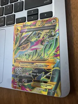 M Rayquaza EX Ultra Rare Full Art Holo 98/98 XY Ancient Origins Pokemon Card - Image 2
