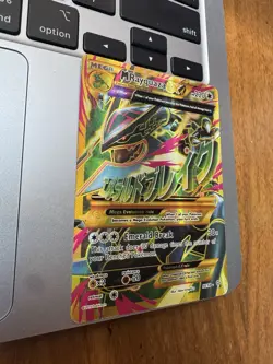 M Rayquaza EX Ultra Rare Full Art Holo 98/98 XY Ancient Origins Pokemon Card - Image 3