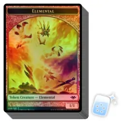 10 pcs FOIL ELEMENTAL TOKEN (8/21) Modern Horizons Magic MTG MINT CARD - Image 1