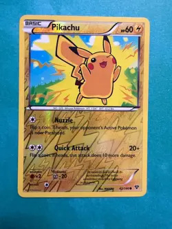 Pikachu - 42/146 - Common Reverse Holo - XY Base - Pokemon Card - NM - Image 1