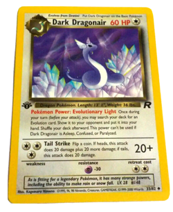 Team Rocket First Edition Dark Dragonair #33 Vintage Pokemon Card - Image 3