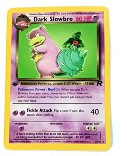 Team Rocket First Edition Dark Slowbro Vintage Pokemon Card NH NM Condition - Image 3
