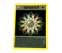 Team Rocket First Edition Rainbow Energy Vintage Pokemon Card NH NM Condition - Image 1