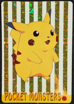 Pikachu Dragonite Holo Prism Vending Machine Pokemon Sticker Card #71 (NM) - Image 1