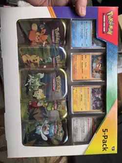 Pokemon TCG Scarlet & Violet Paldea Friends Mini Tin 5-Pack New Sealed. - Image 1