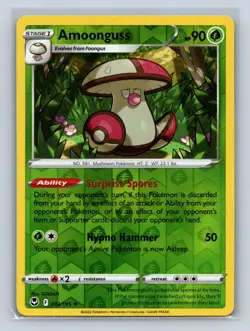 Amoonguss #012/195 SWSH12: Silver Tempest Reverse Holo LP Pokemon TCG - Image 1