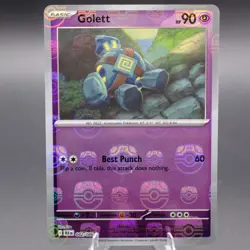 Golett (Master Ball Pattern) 042/086 Common SV: Black Bolt Pokemon TCG NM - Image 1