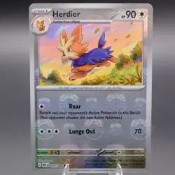 Herdier (Master Ball Pattern) 075/086 Common SV: White Flare Pokemon TCG NM - Image 1
