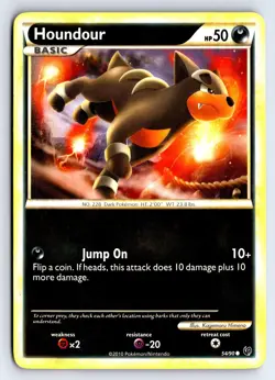 Houndour 54 C HGSS Undaunted Pokemon LP - Image 1
