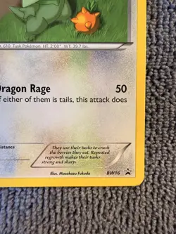 2011 Pokemon Axew Mystery Egg Black Star Promo BW16 - Image 4