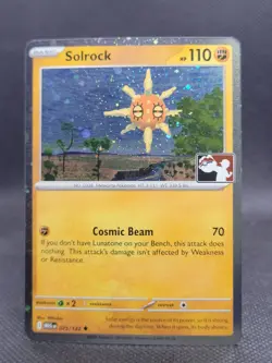 Pokemon TCG Solrock Cosmos Holo Prize Pack Series 8 MEG 075/132 NM - Stamped - Image 1