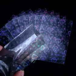 100 Pcs Laser Flashing Photocard Sleeves Holographic Card Multicolored - Image 4
