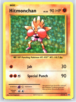 Hitmonchan Holo Rare XY - Evolutions 62/108 Pokemon Card - Image 1