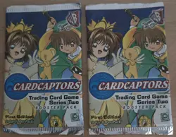 2 Sealed Cardcaptors Trading Card Game First Edition BOOSTER Packs 2001 - Image 1