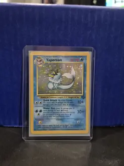 Pokemon TCG Vaporeon Holo Rare Card Jungle, 12/64 - Image 1